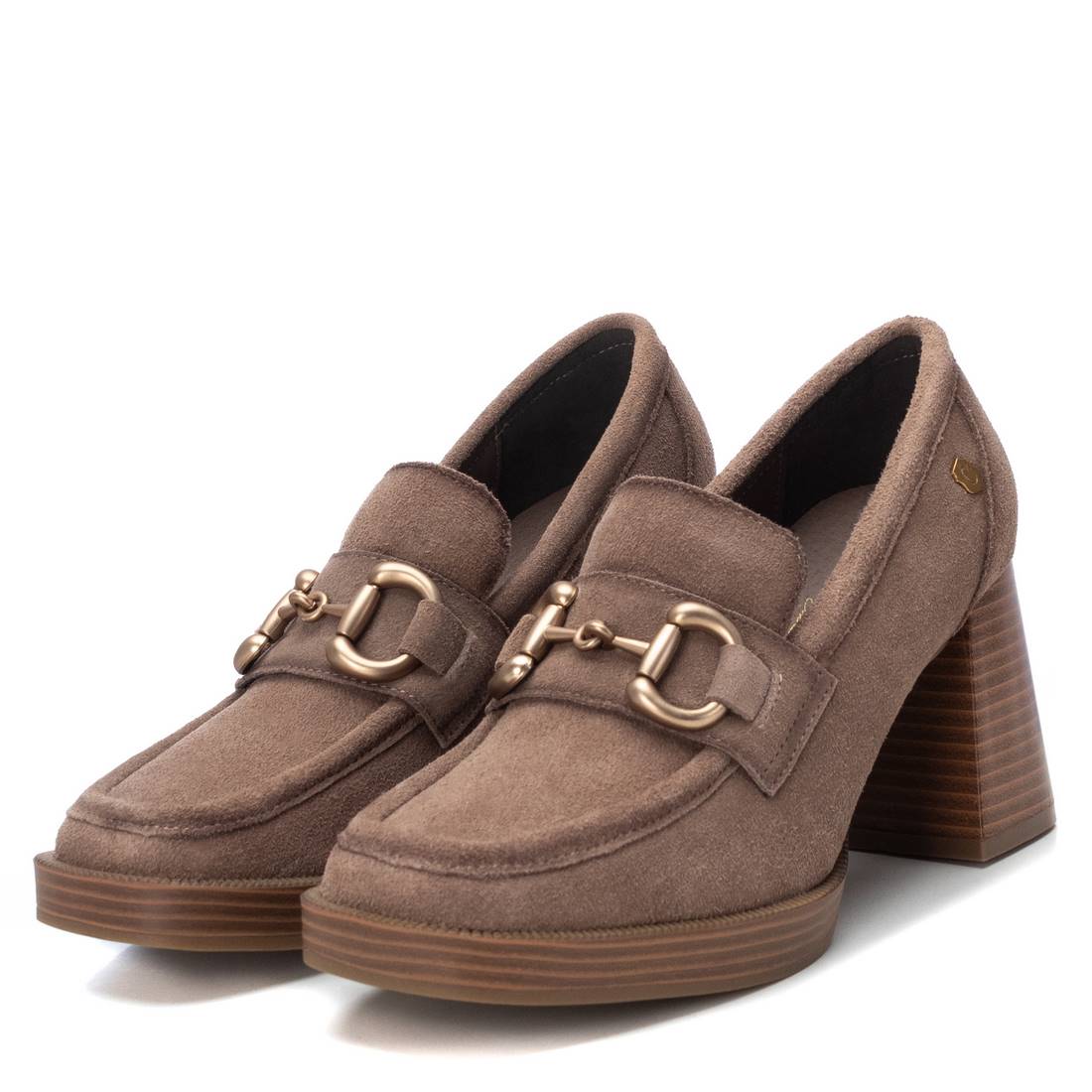 Carmela Collection Women's Suede Heeled Loafers By XTI 161209