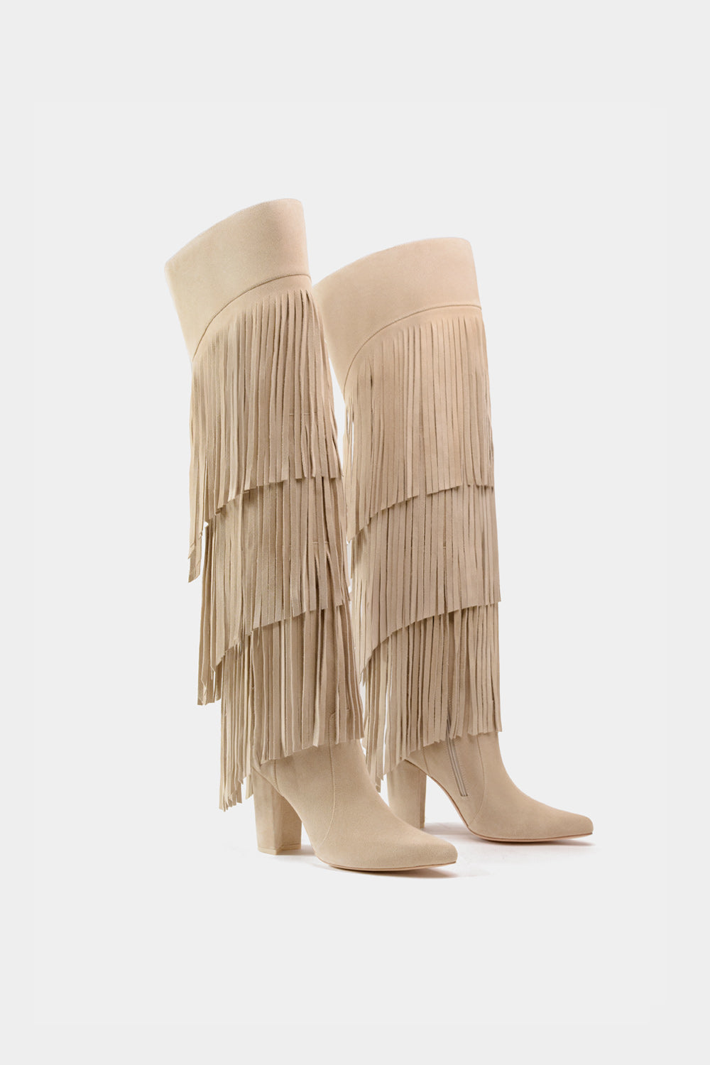 Dante Fringe Leather Tall Boots Vespa For women