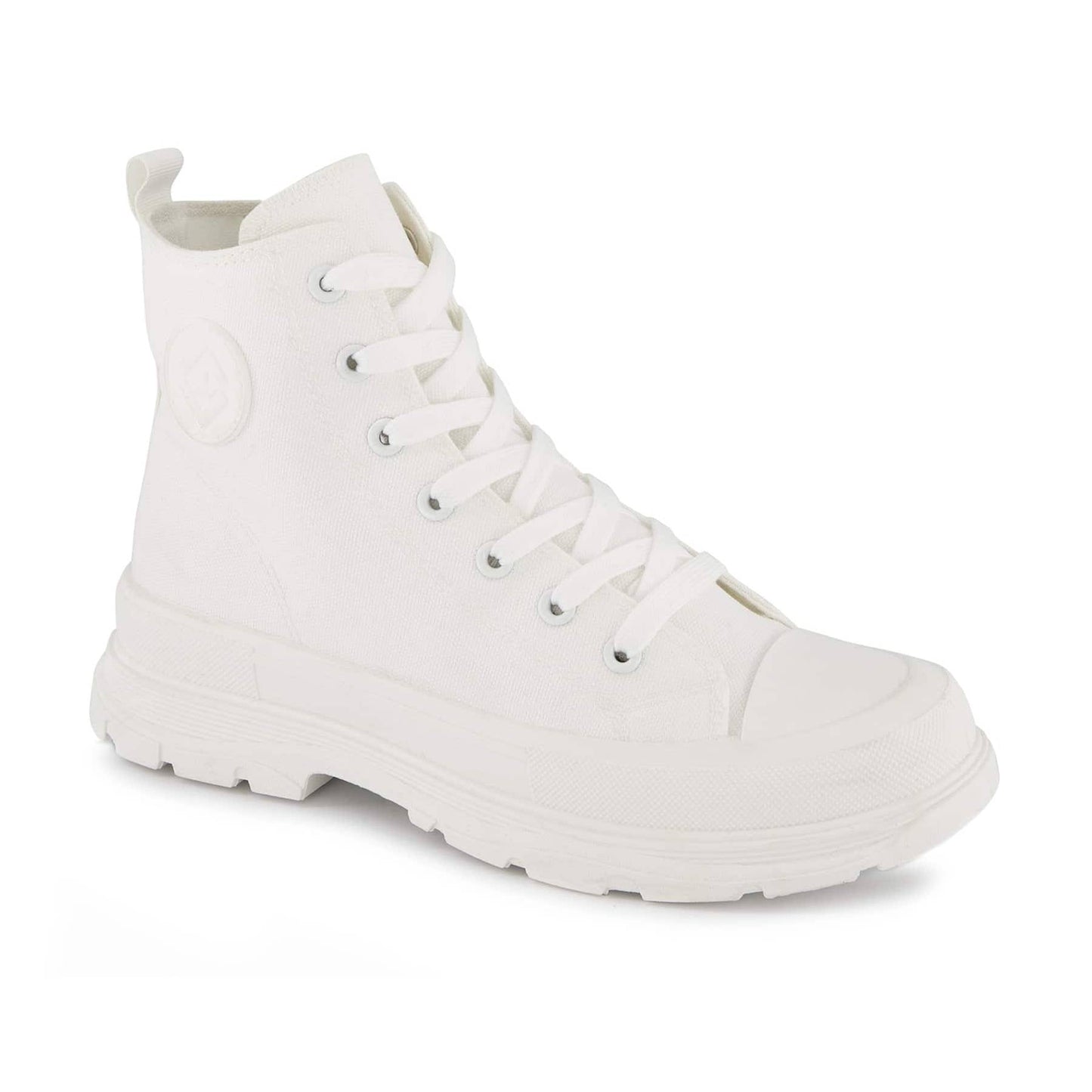 Andrea Canvas Sneaker Booties With Side Zipper 63898
