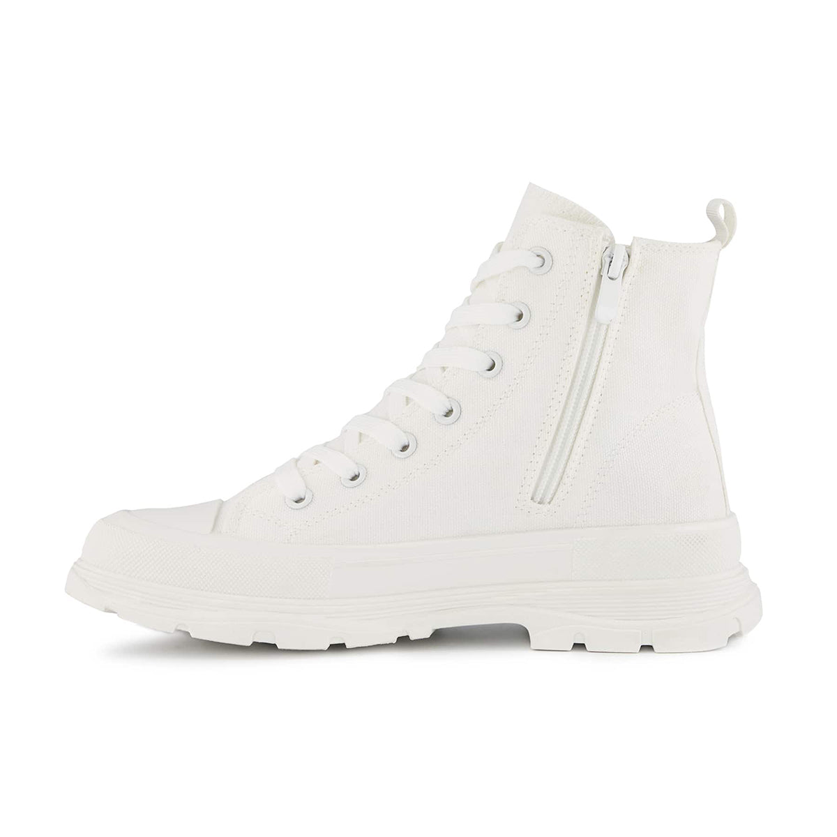 Andrea Canvas Sneaker Booties With Side Zipper 63898