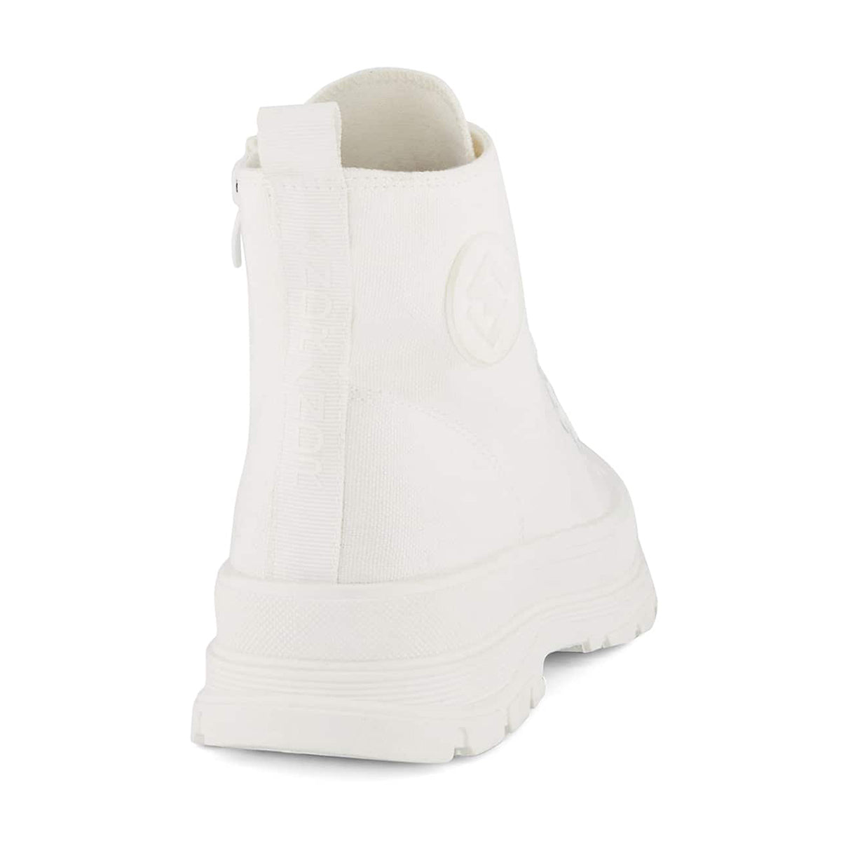 Andrea Canvas Sneaker Booties With Side Zipper 63898