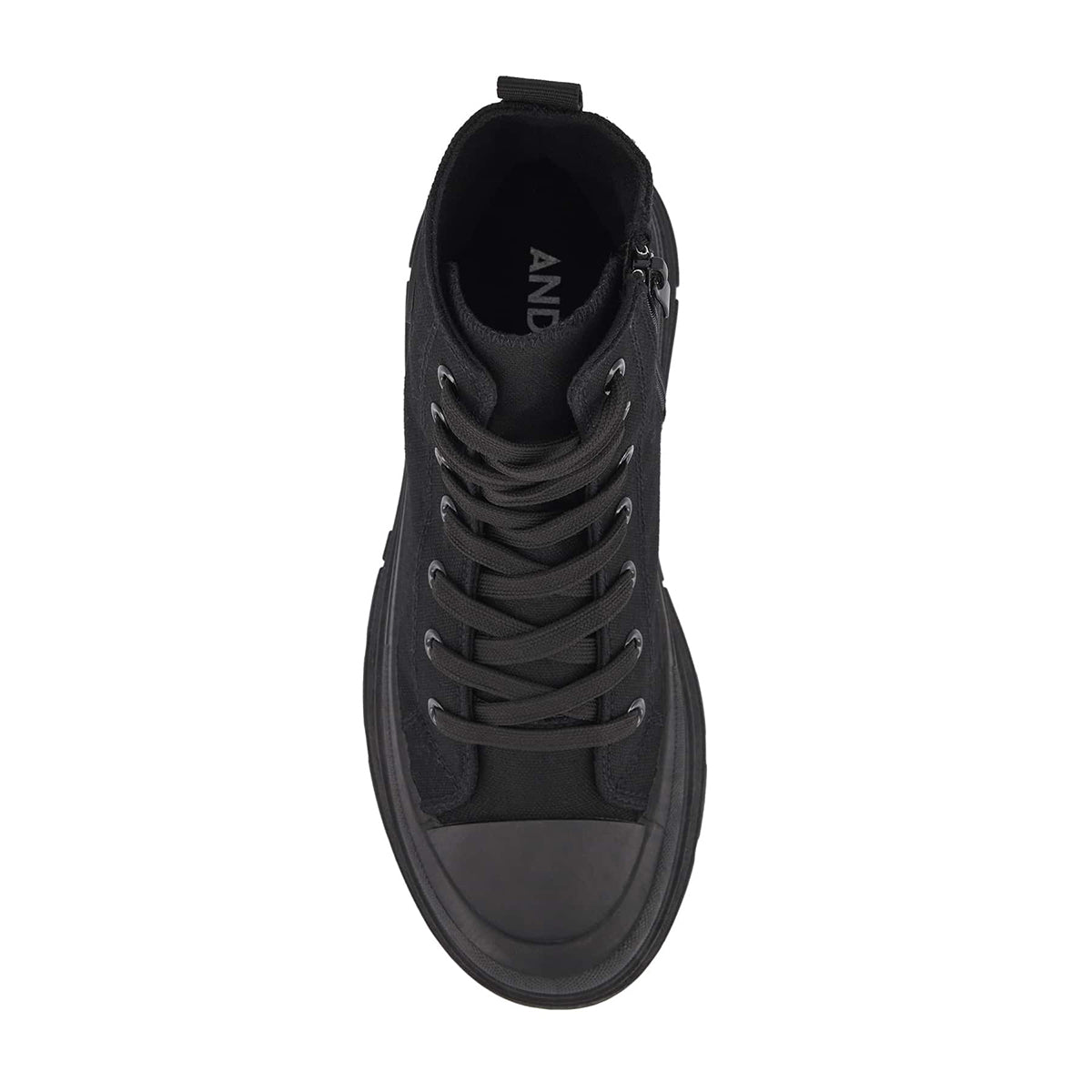 Andrea Canvas Sneaker Booties With Side Zipper 63898