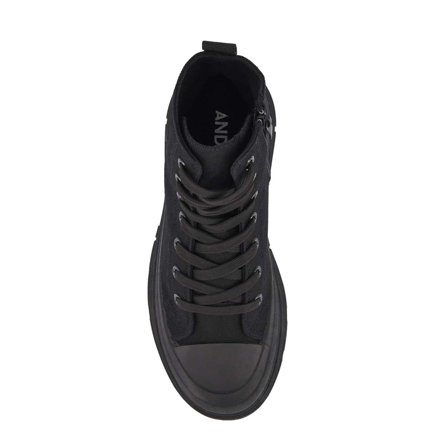 Andrea Canvas Sneaker Booties With Side Zipper 63898