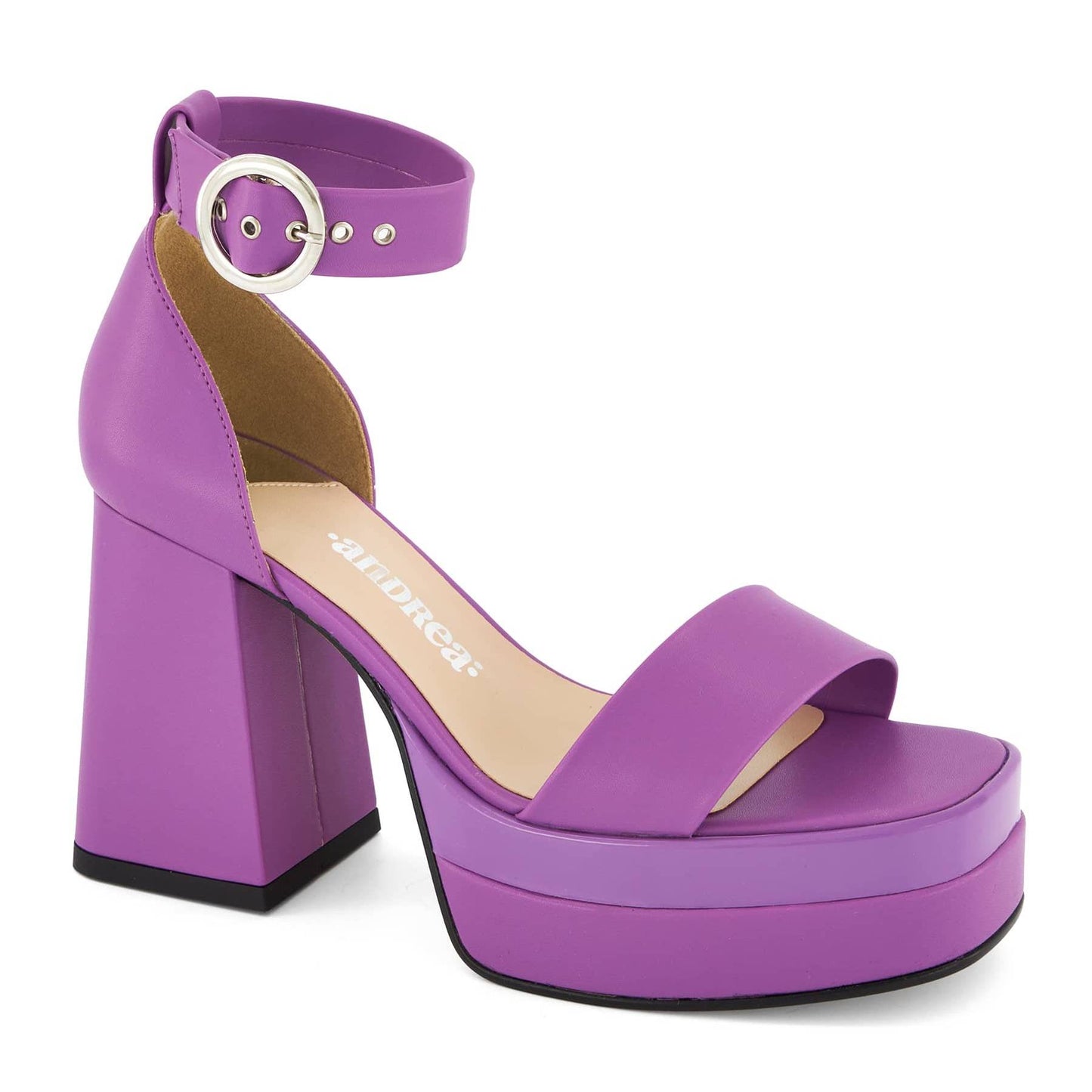 Andrea Ankle Strap Sandal With Round Buckle 62429