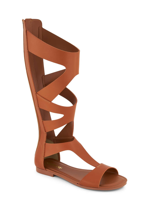 Andrea Tall Gladiator Sandals With Back Zipper 67926