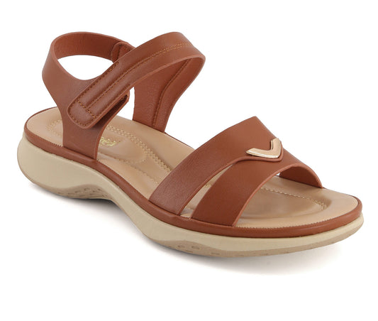 Andrea Women's Ankle Strap Sandals with Hook and loop Closure 61747