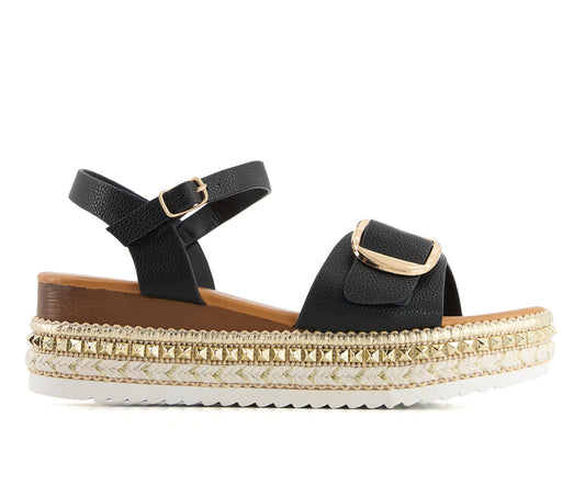 Andrea Women's Ankle Strap Wedge Sandals 61866