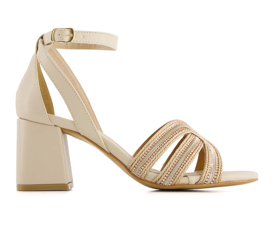 Andrea Women's Medium Heel Ankle Strap Sandals 65167