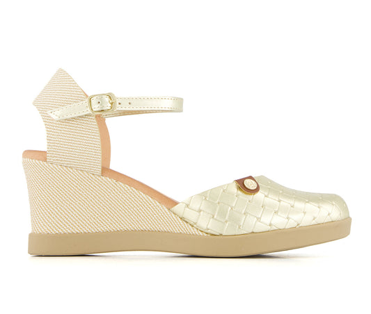 Andrea Women's Wedge Ankle Strap Summer Shoes 65261