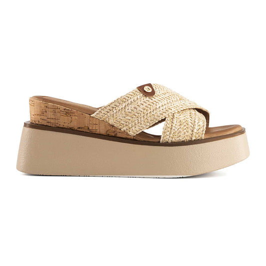 Andrea Women's Criss Cross Platform Wedge Sandals 65506