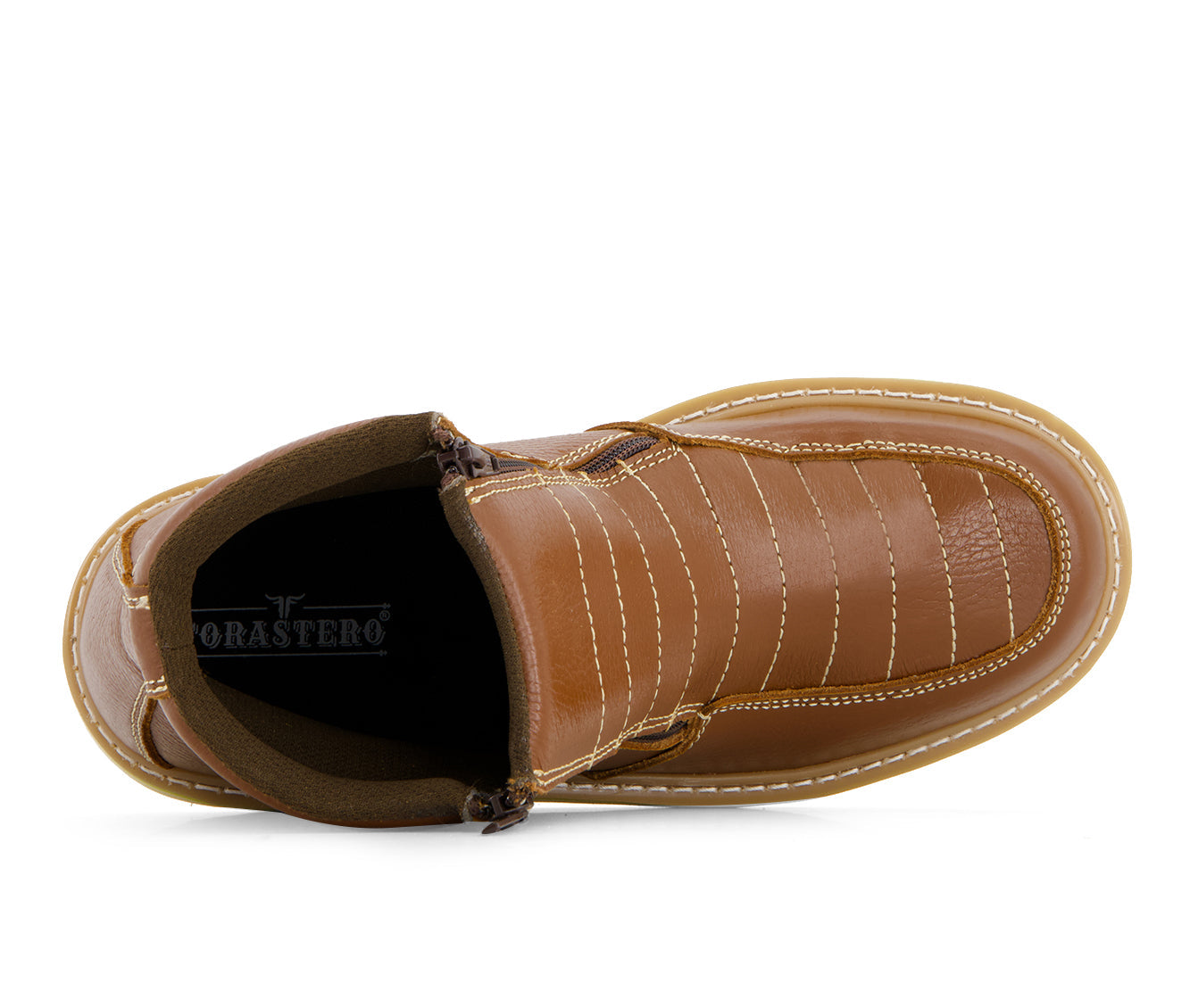 Forastero Men's Leather Booties with double zipper 66093