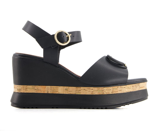 Andrea Women's Comfort Wedge Heeled Ankle Strap Sandals 66999