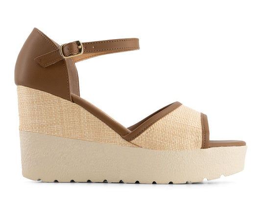 Andrea Women's Wedge and Platform Ankle Strap Sandals 69475