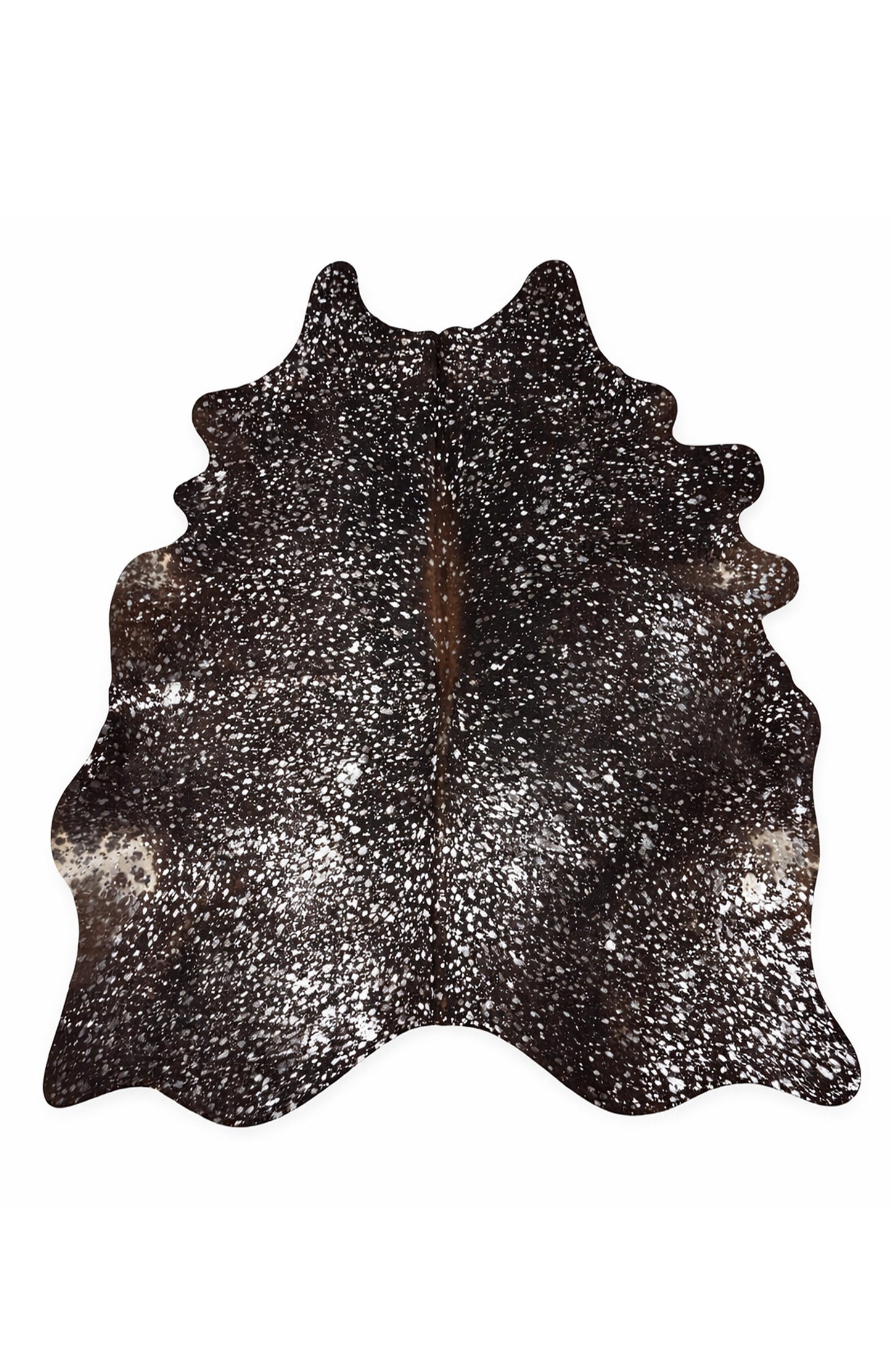 Rhacam Eco Hide Luma Metallic Silver Cowhide Rug 7'9" × 6'9"
