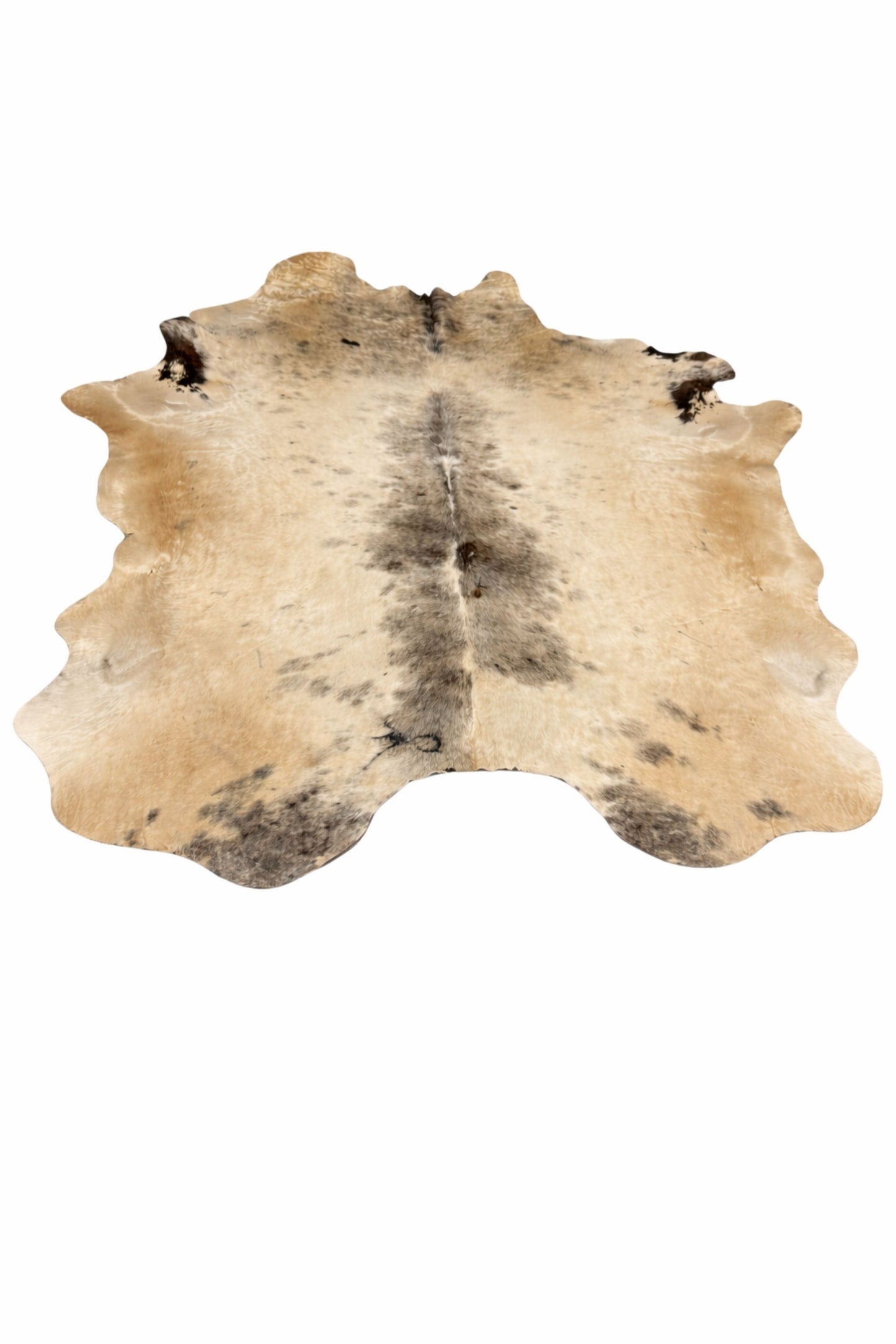 Rhacam Eco Hides Madeleine Beige and White Cowhide Rug 7'4" × 6'7"