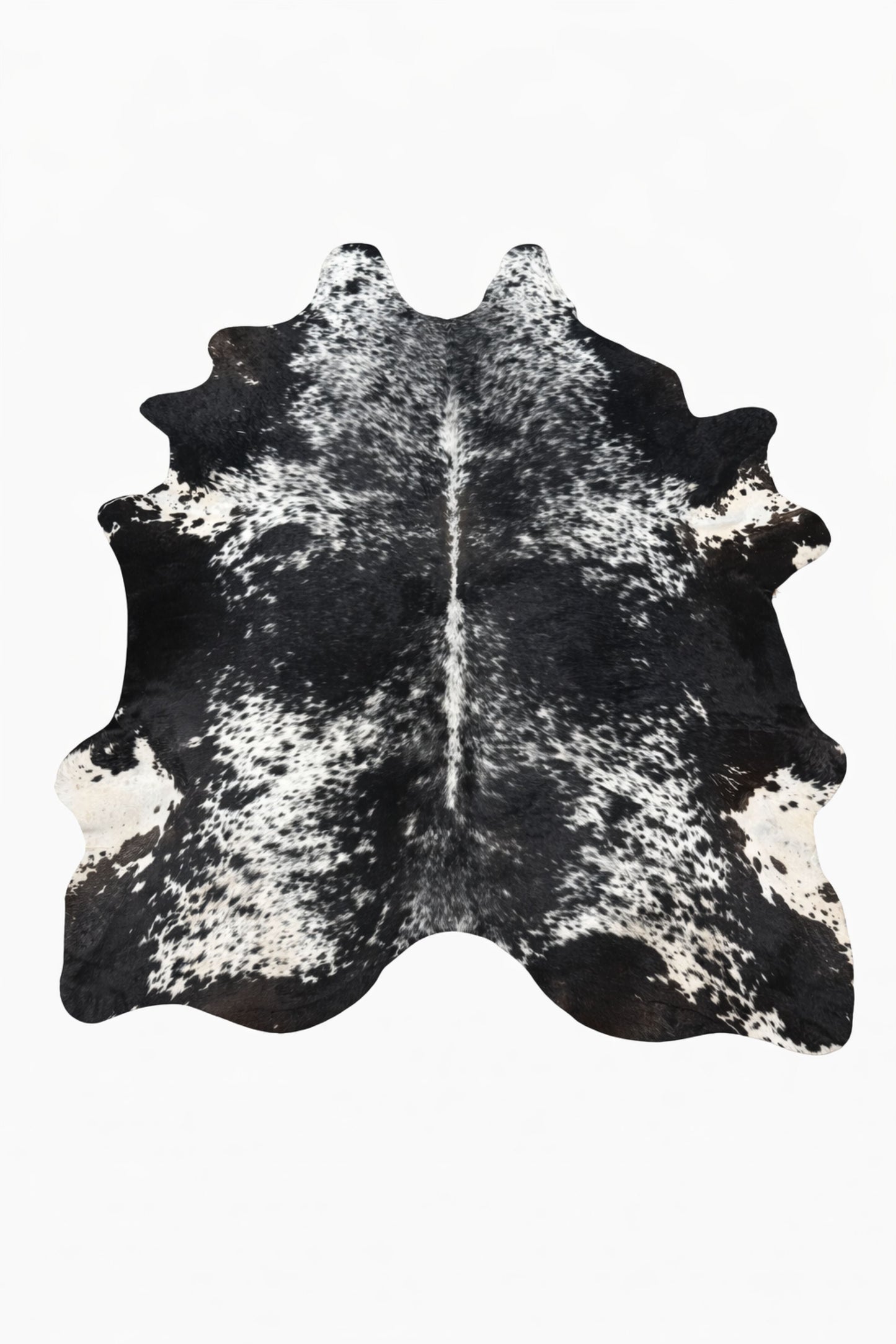 Rhacam Eco Hides Lazlo Black Speckled Cowhide Rug 7'3" × 6'6"