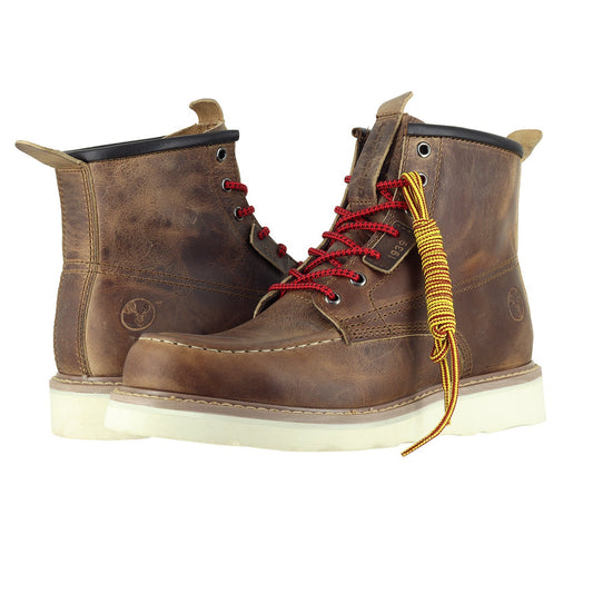 6" Moc Toe Work Boots for Men and  Soft Toe Boots and  Vibram EVA Outsole and  EH Rated 200-2