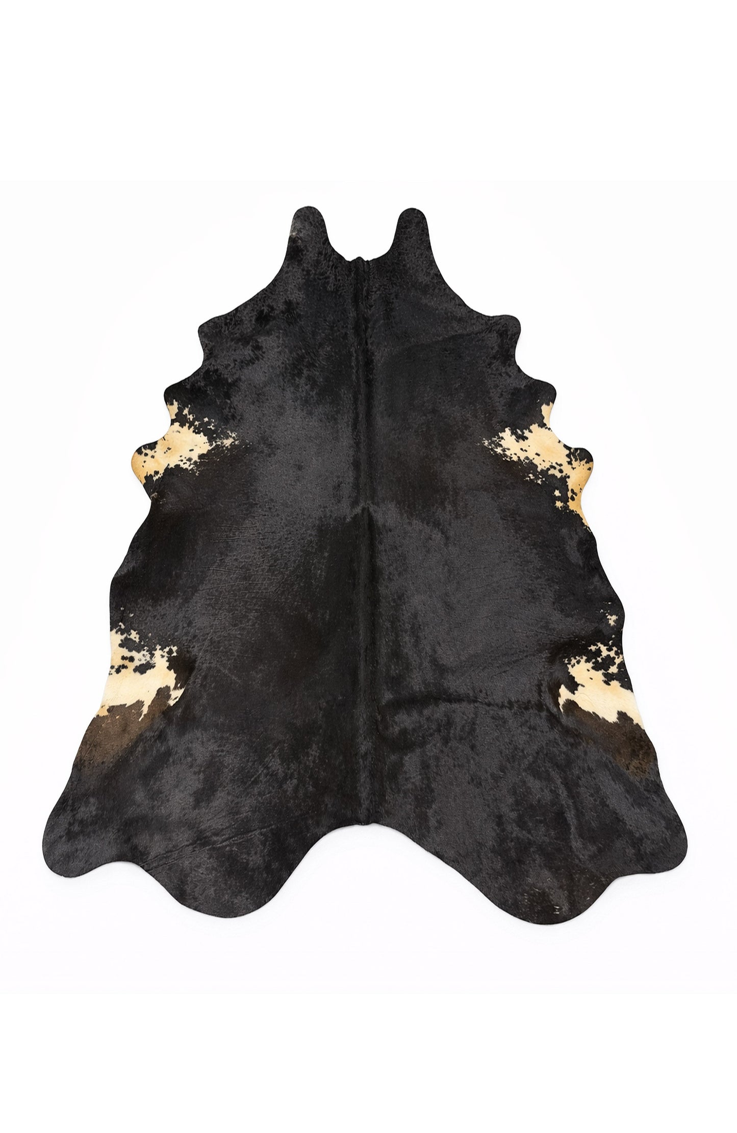 Rhacam Eco Hide Ava Deep Black Cowhide Rug 8'6" × 6'9"