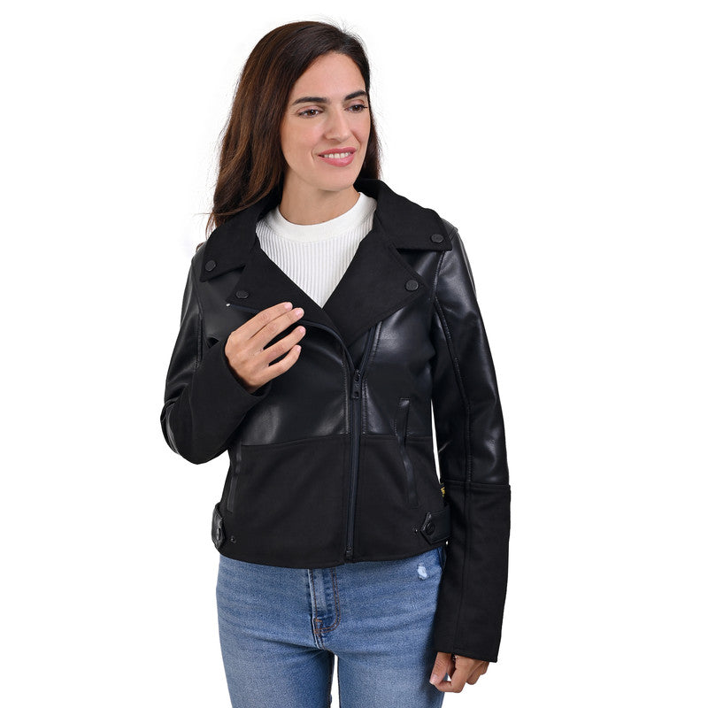 Women's biker jacket LEE in synthetic leather LEDO235U
