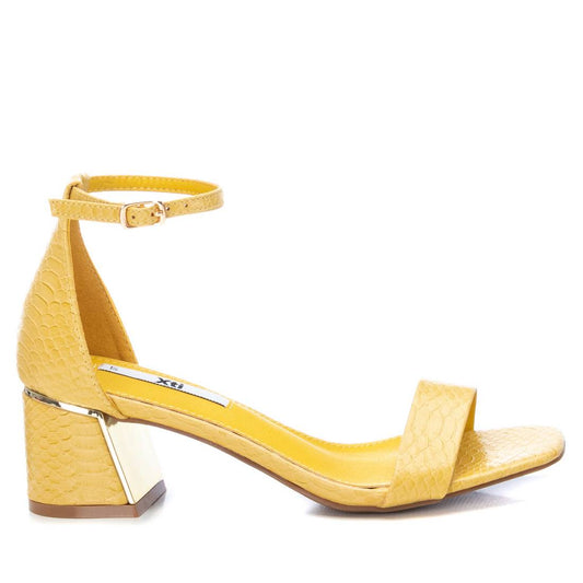 Women's Heel Sandals By XTI, 4527001 Yellow