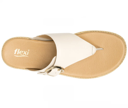 Women´s Leather Thong Sandals 100221 Beige