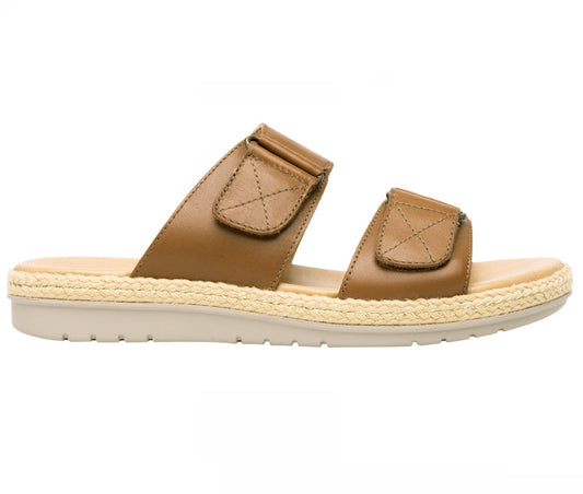 Women´s Leather Two-Strap Sandals 100222 Tan