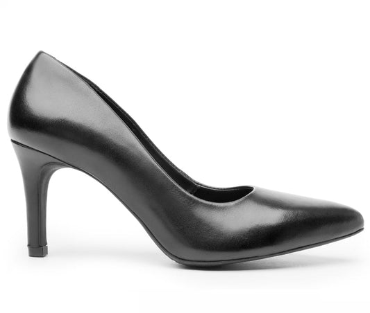 Women´s Leather Dress Heels 104505 Black