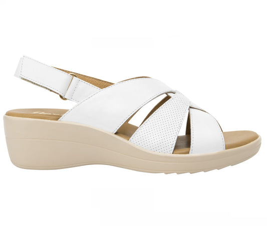 Women´s Leather Slingback Sandals 116009 White