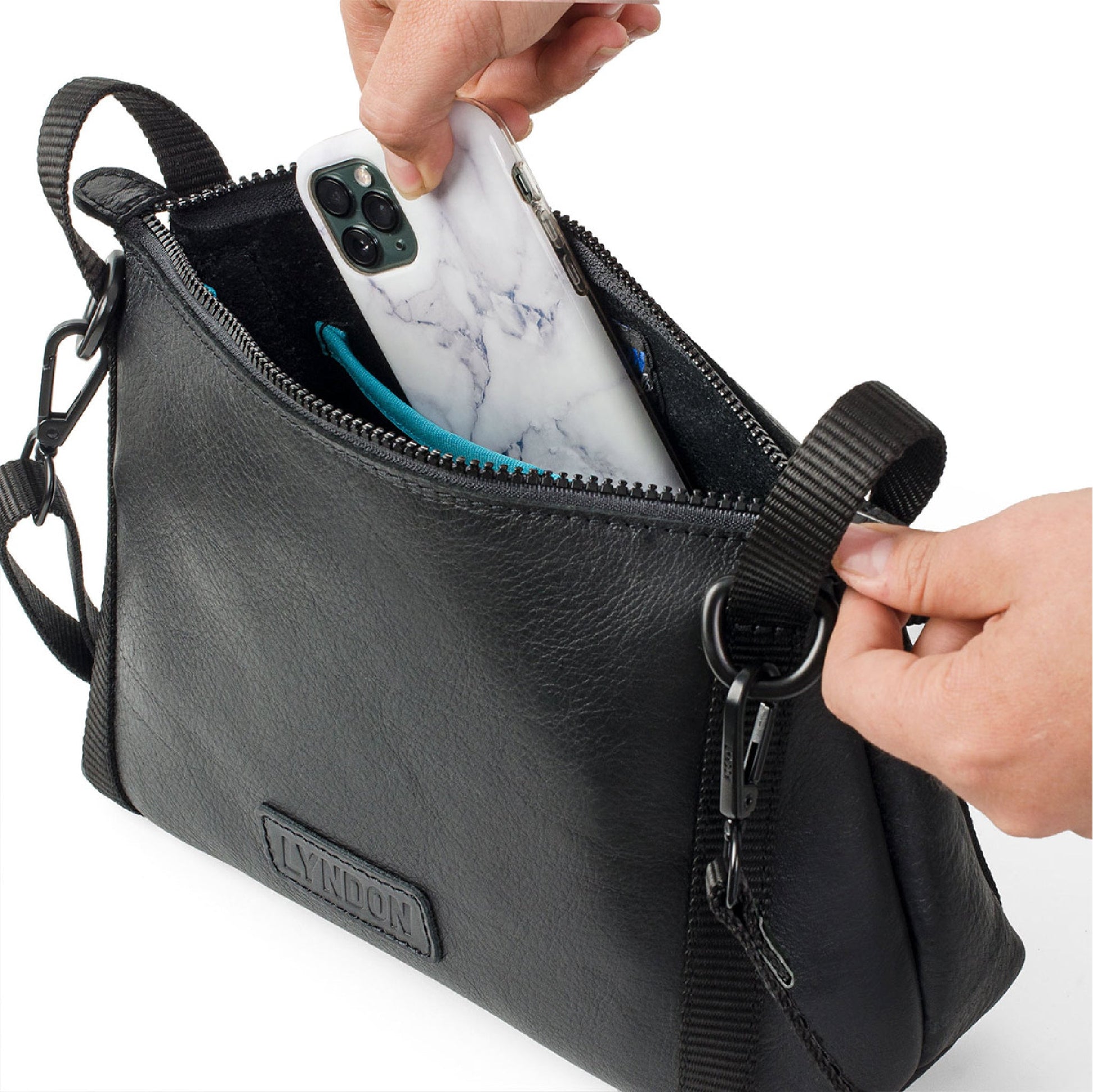 leather crossbody women