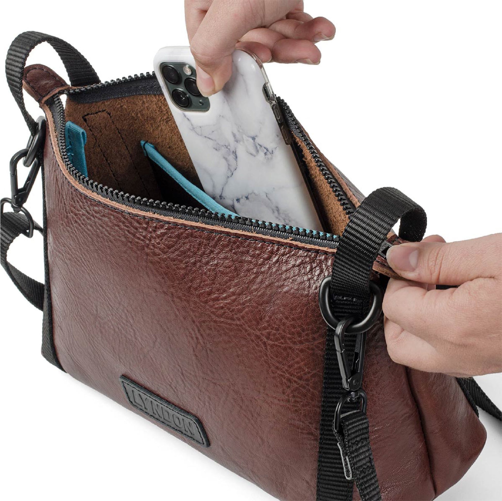 leather crossbody women