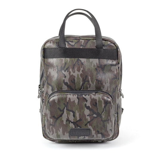small leather backpack camo