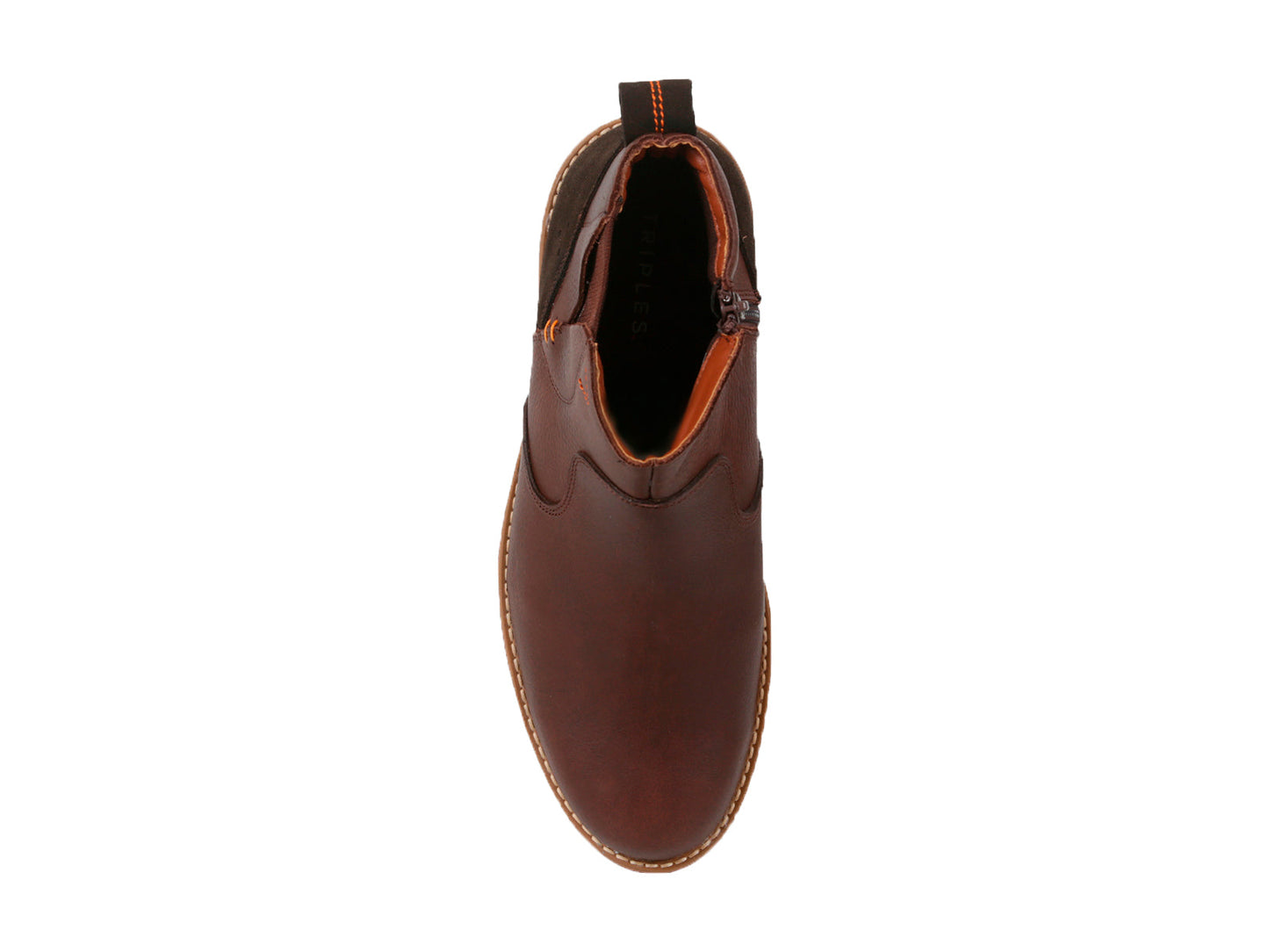Leather boots brown low ankle