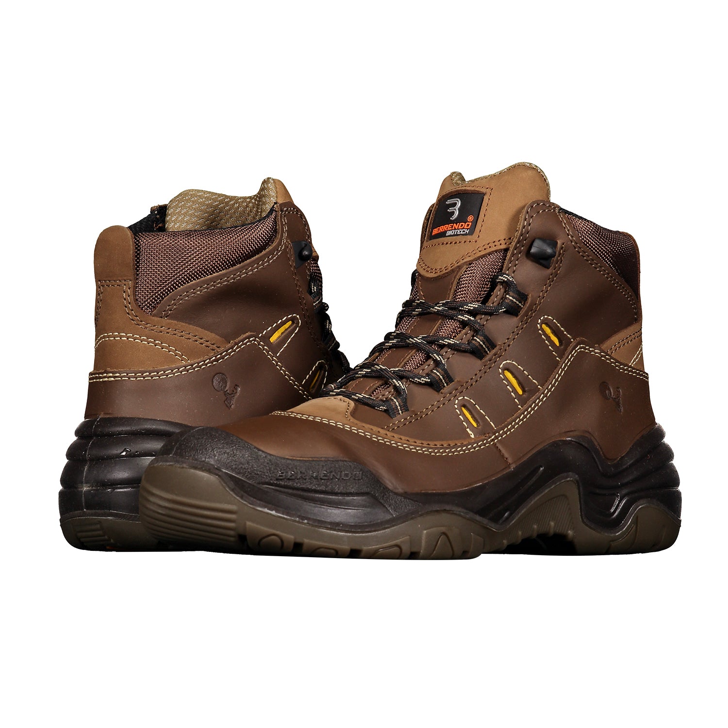 NEW BERRENDO steel toe work boots in brown Berrendo Work Boots 6 main image 2