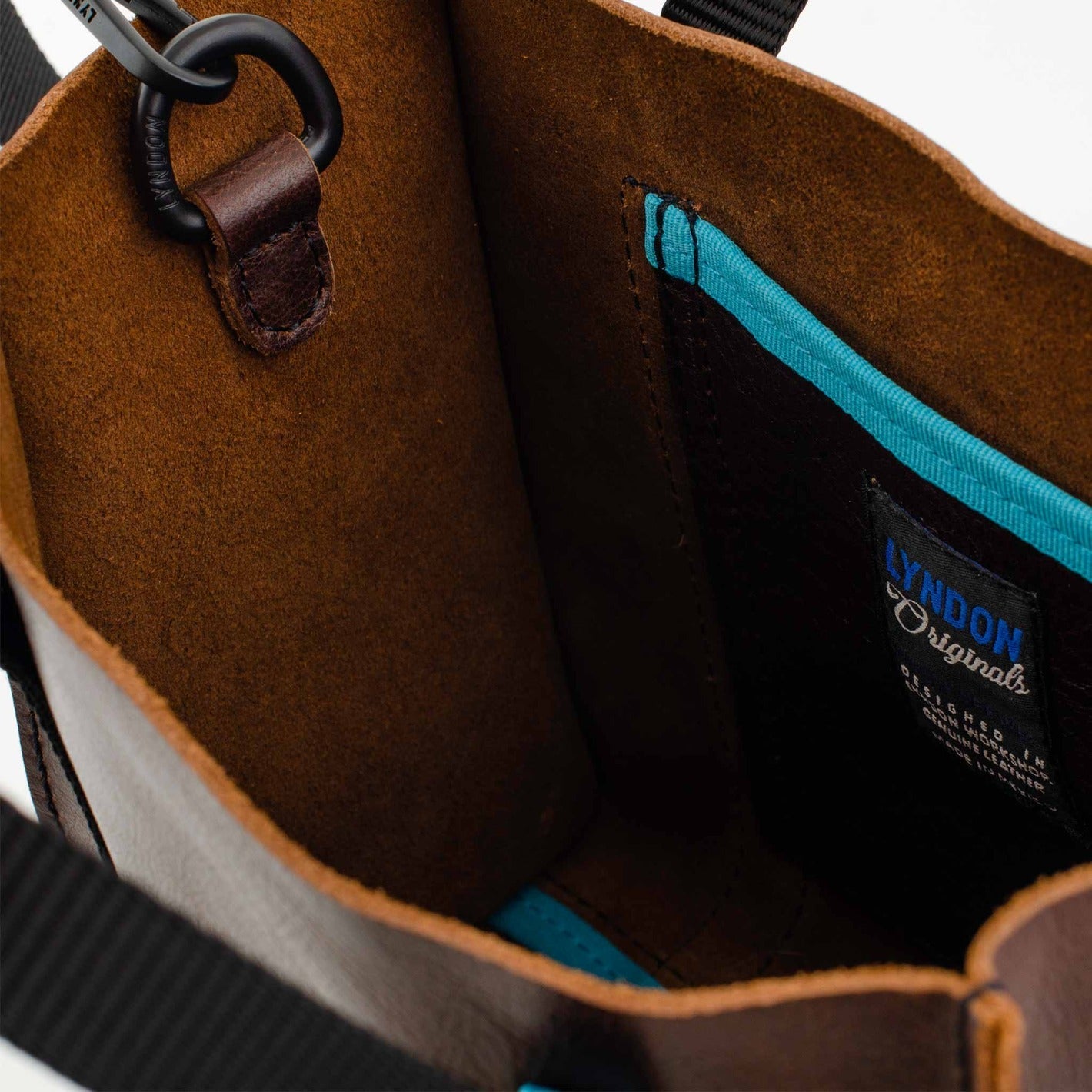 small leather tote bag