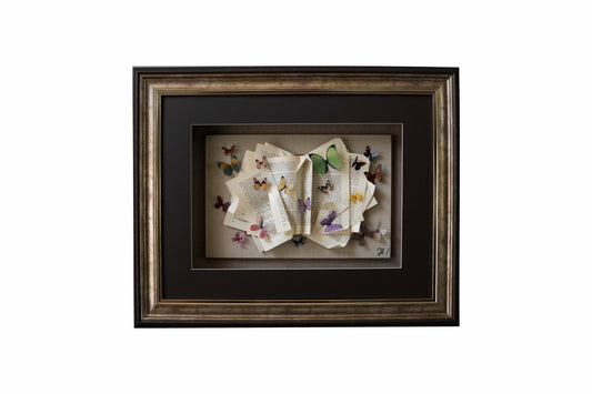 Butterfly Book - Framed Wall Art - Handmade Limited Edition