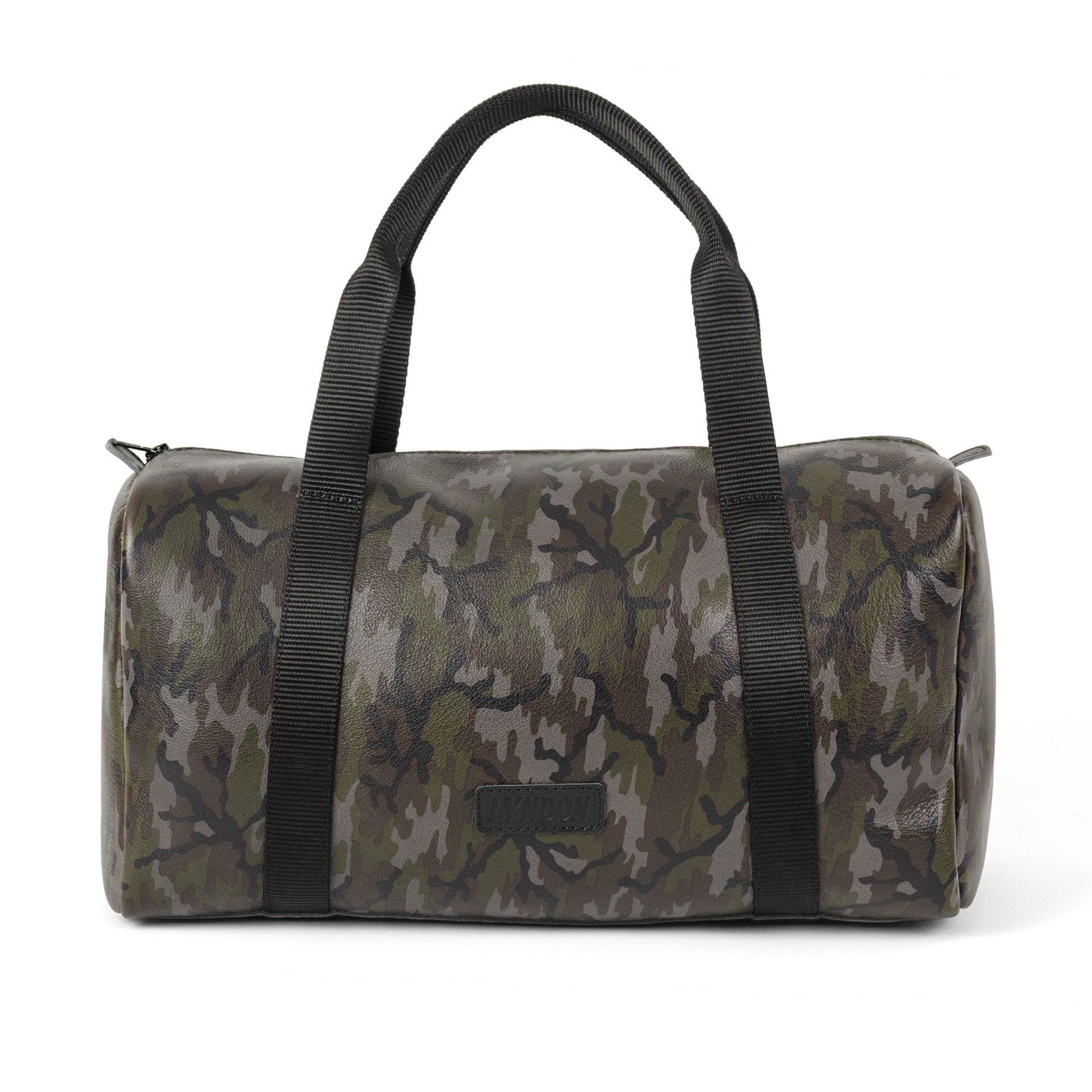 leather small duffle bag camo