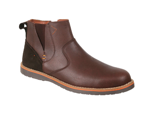 Leather boots brown low ankle