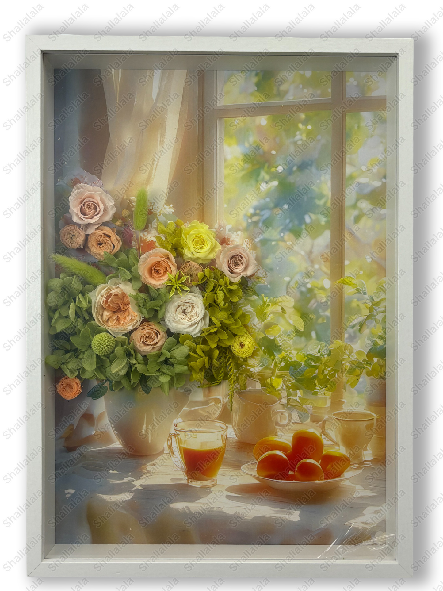 Dreams in a Window - Preserved Flowers Wall Art