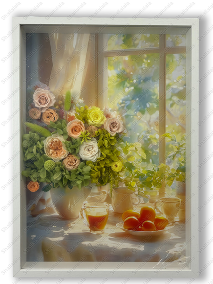 Dreams in a Window - Preserved Flowers Wall Art