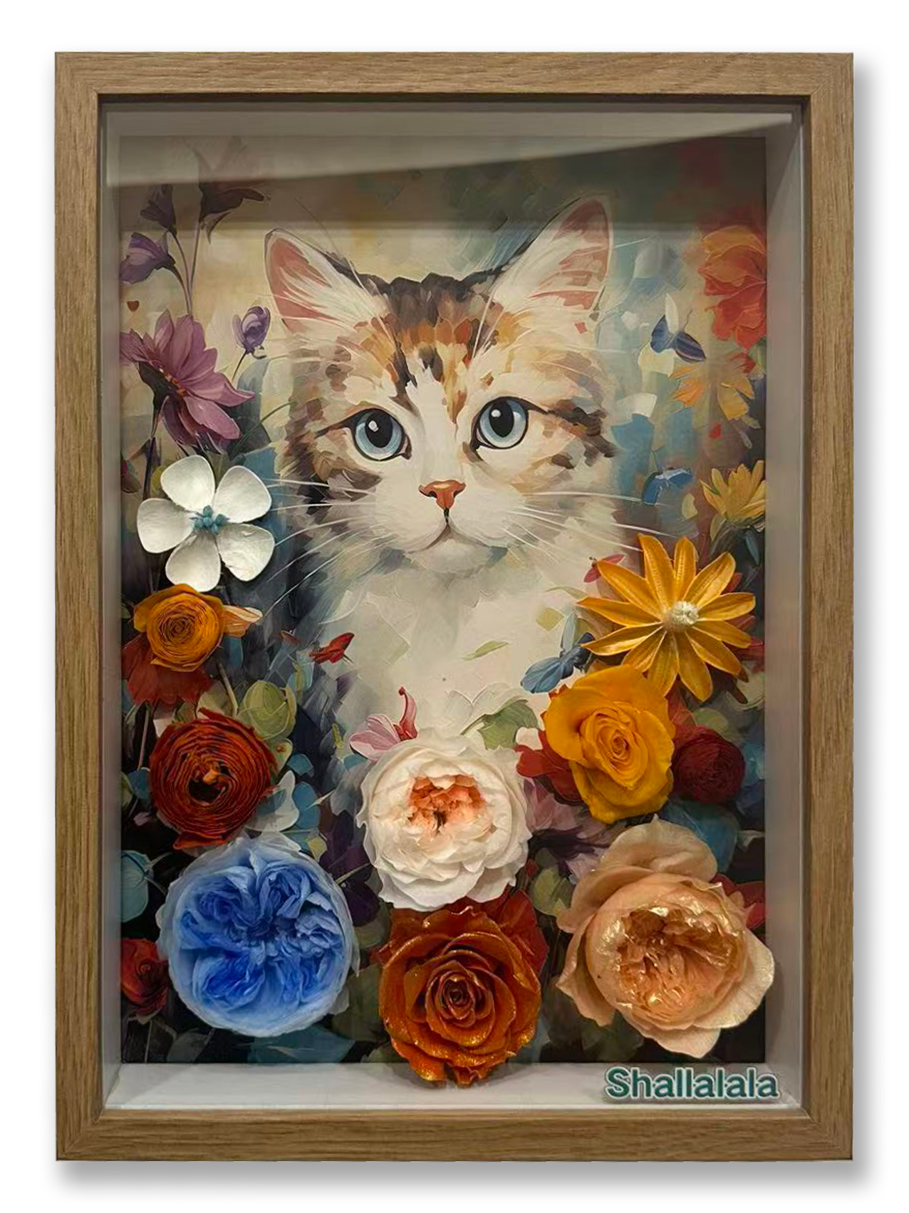 Kitty Portrait - Preserved Flowers Wall Art