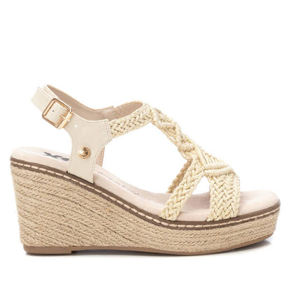Xti BEIGE TEXTILE LADIES SANDALS 142753