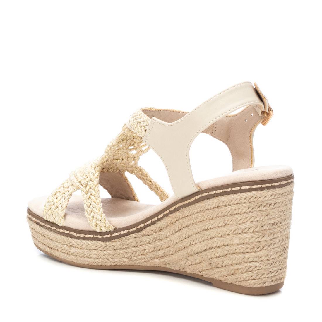 Xti BEIGE TEXTILE LADIES SANDALS 142753