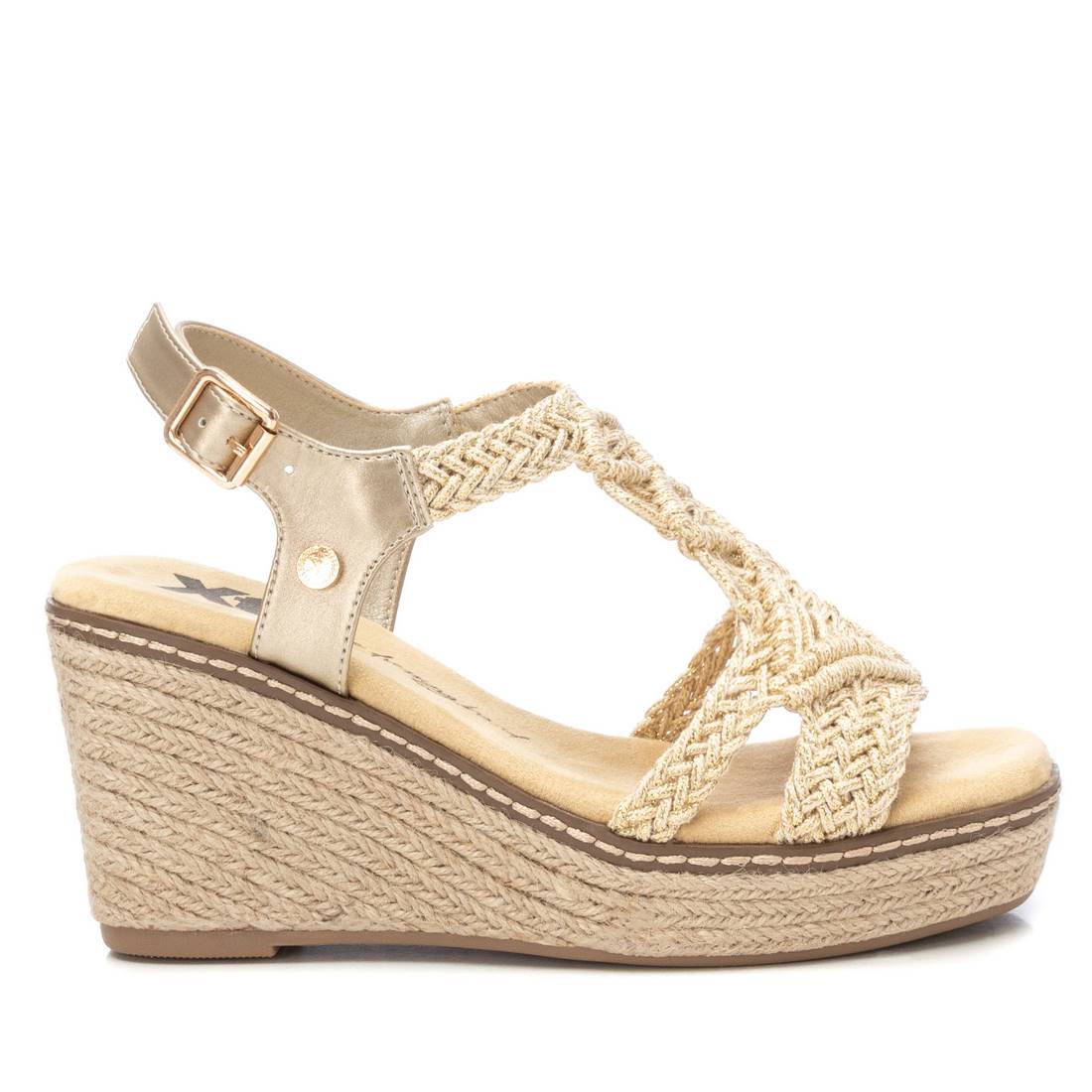 Xti GOLD TEXTILE LADIES SANDALS 142753