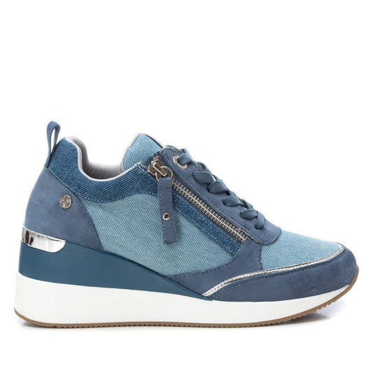 Women's Wedge Denim Sneakers By XTI 142770