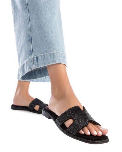 XTI Women's sandals 142857 BLACK