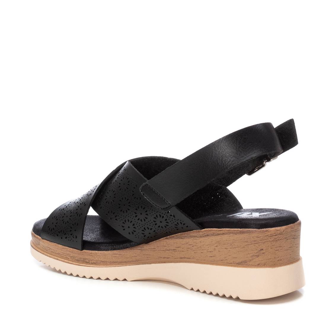 Xti BLACK PU LADIES SANDALS 143852