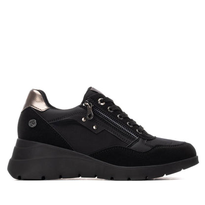 XTI Women's Casual Wedge Lace- Up Sneakers 144500