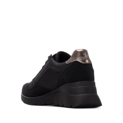 XTI Women's Casual Wedge Lace- Up Sneakers 144500