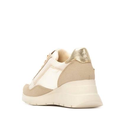 XTI Women's Casual Wedge Lace- Up Sneakers 144500