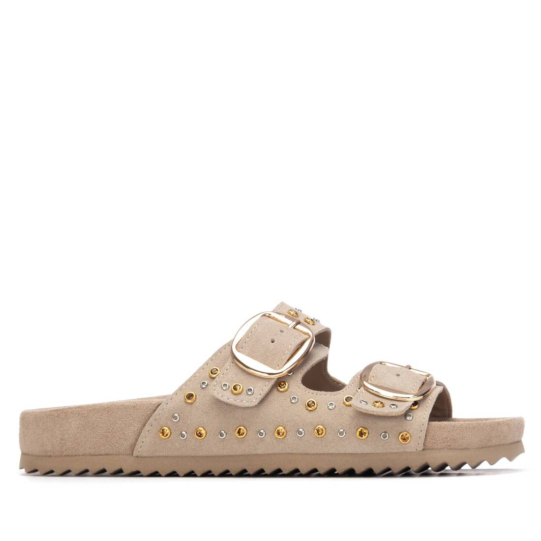 Xti BEIGE SUEDE LADIES SANDALS 145066